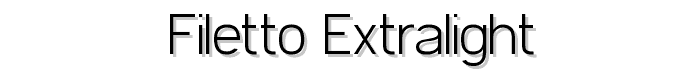 Filetto ExtraLight font